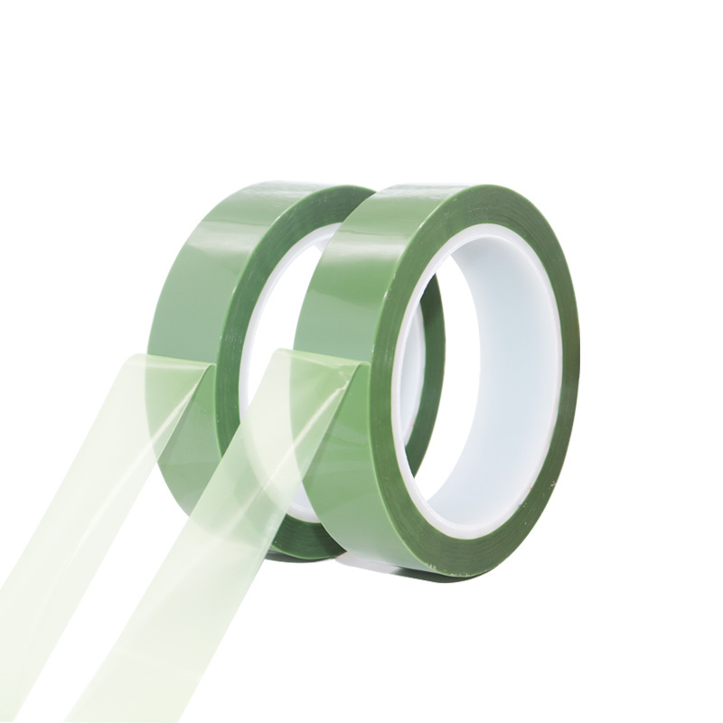 Free Samples High Temperature Masking Cinta Adhesiva Green Polyester Silicone Adhesive Tape