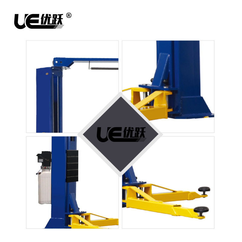 UE-QJY245DA 4 Ton hydraulic cylinder auto  2 post car lift  free standing car lift  for sale price UE-2PG4.5T