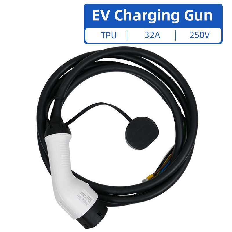 UEIEC 62196-1 2014 single phase AC CCS Type 2 ev charging gun 32A 250V ac IP55 with 5 meters cable