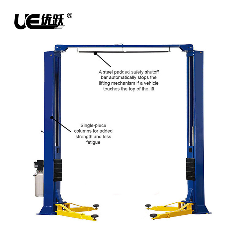 UE-QJY245DA 4 Ton hydraulic cylinder auto  2 post car lift  free standing car lift  for sale price UE-2PG4.5T