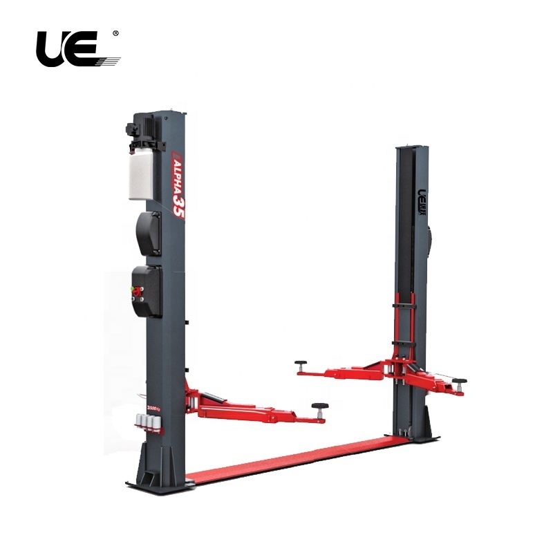 UE-240CE 2 Post Car Lift hydraulic car lift for service station ce used 2 post base plate car lift for sale