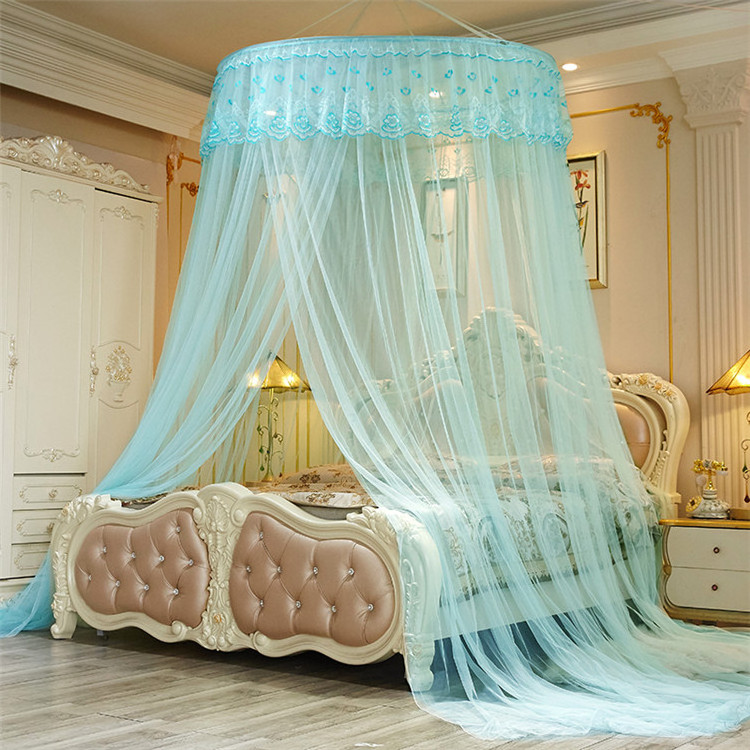 Fashionable round thickened and densified circular ceiling foldable adults hanging mosquito net