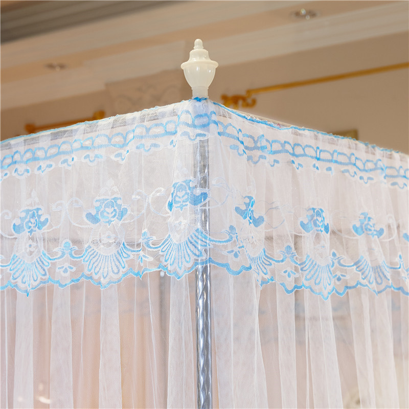 Square rectangular canopy mosquito net white color palace mosquito net double bed queen size bed king size bed mosquito net