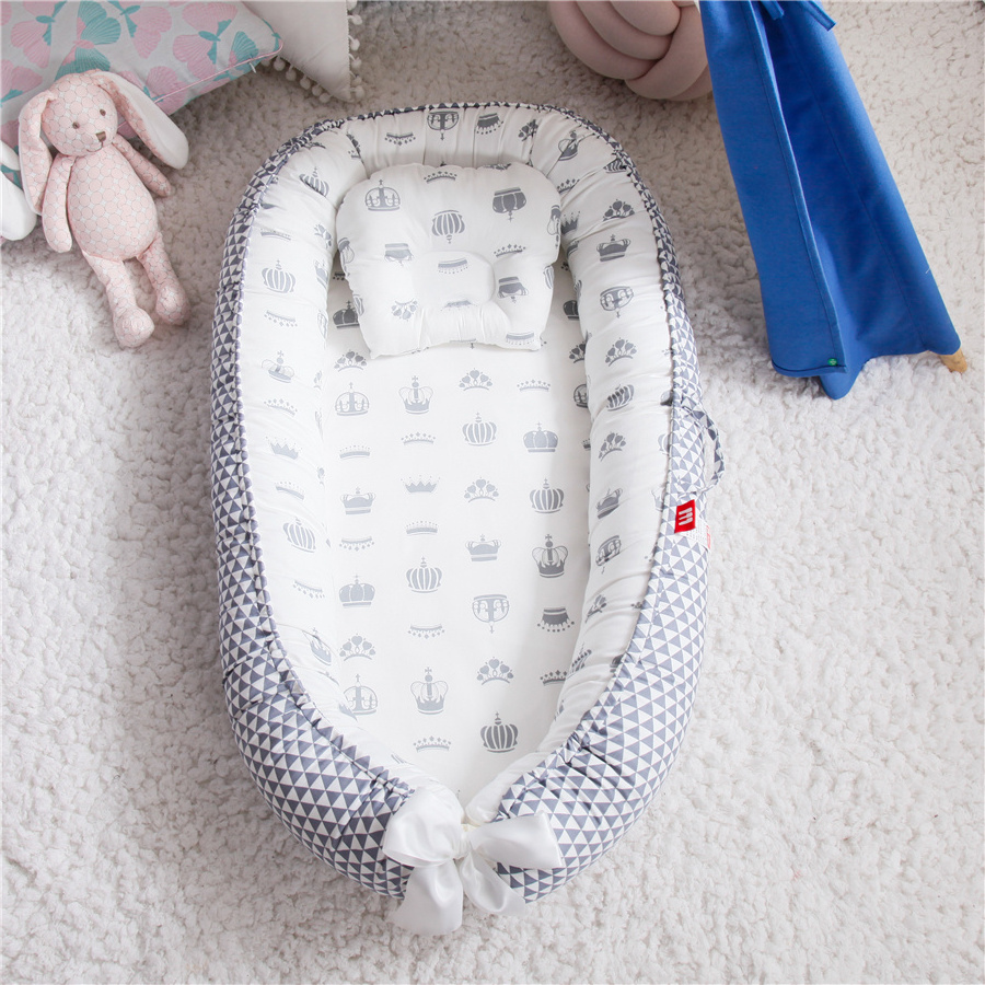 Wholesale Multifunctional 100% Cotton Safety Comfortable Portable Crib Newborn Co Sleeper Snuggle Bassinet Baby Nest