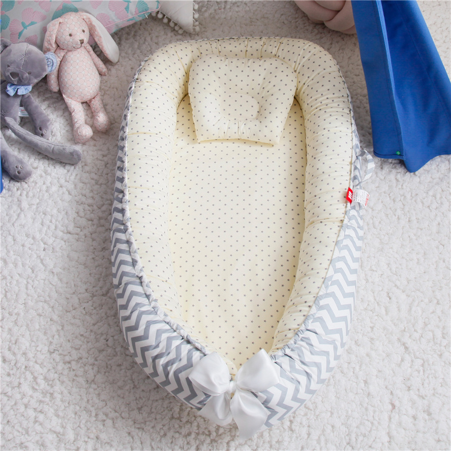 Wholesale Multifunctional 100% Cotton Safety Comfortable Portable Crib Newborn Co Sleeper Snuggle Bassinet Baby Nest