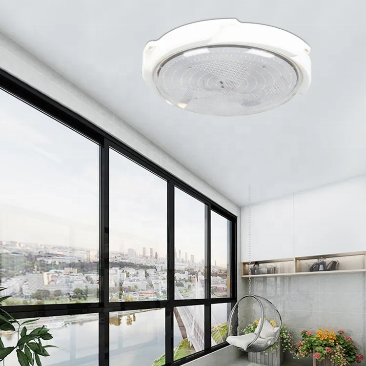 Modern Indoor Surface Mounted Rechargeable Round Solar Power Battery 100w 200w 300w Solar Ceiling Light