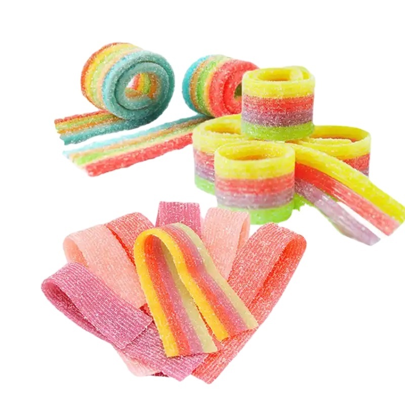 Sweet And Sour Gummy Strip Belt Bulk Super Sour Belts Candy