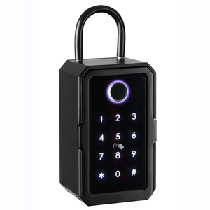 New design Tuya Wifi  key storage box padlockStainless Steel Electric Fingerprint IC Card Password Lock Home Smart Key Box