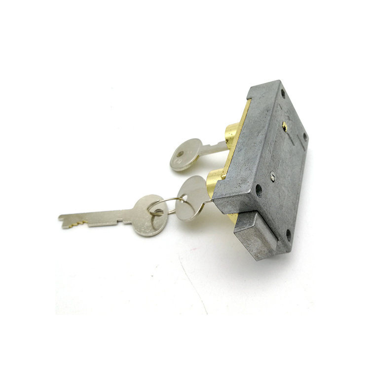 Factory direct supply safe deposit box lock 4440 with zinc alloy and brass  key plated