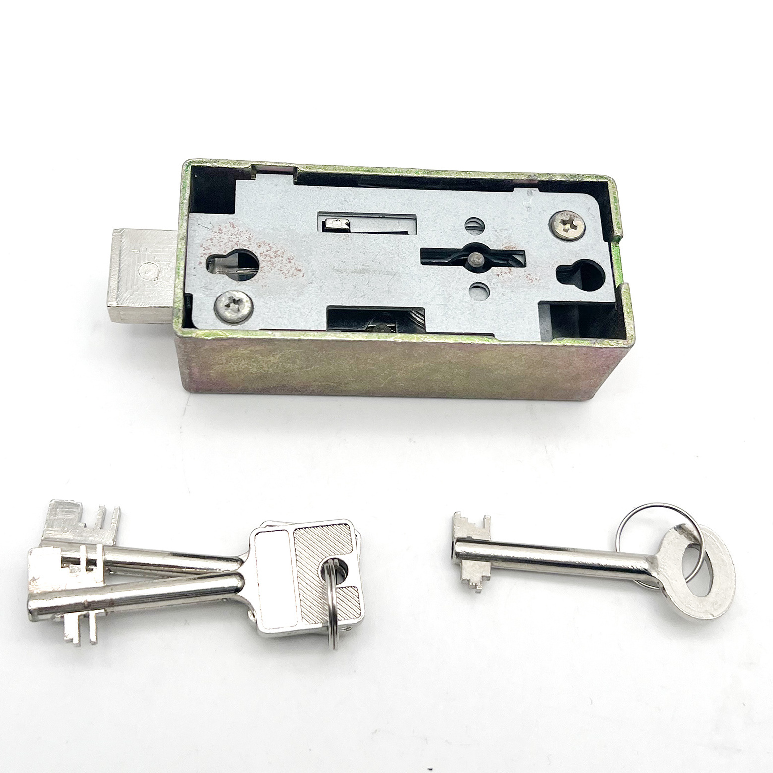 Yosec Dual Key lock steel metal Safe Deposit Box Lock with guard key and renter key