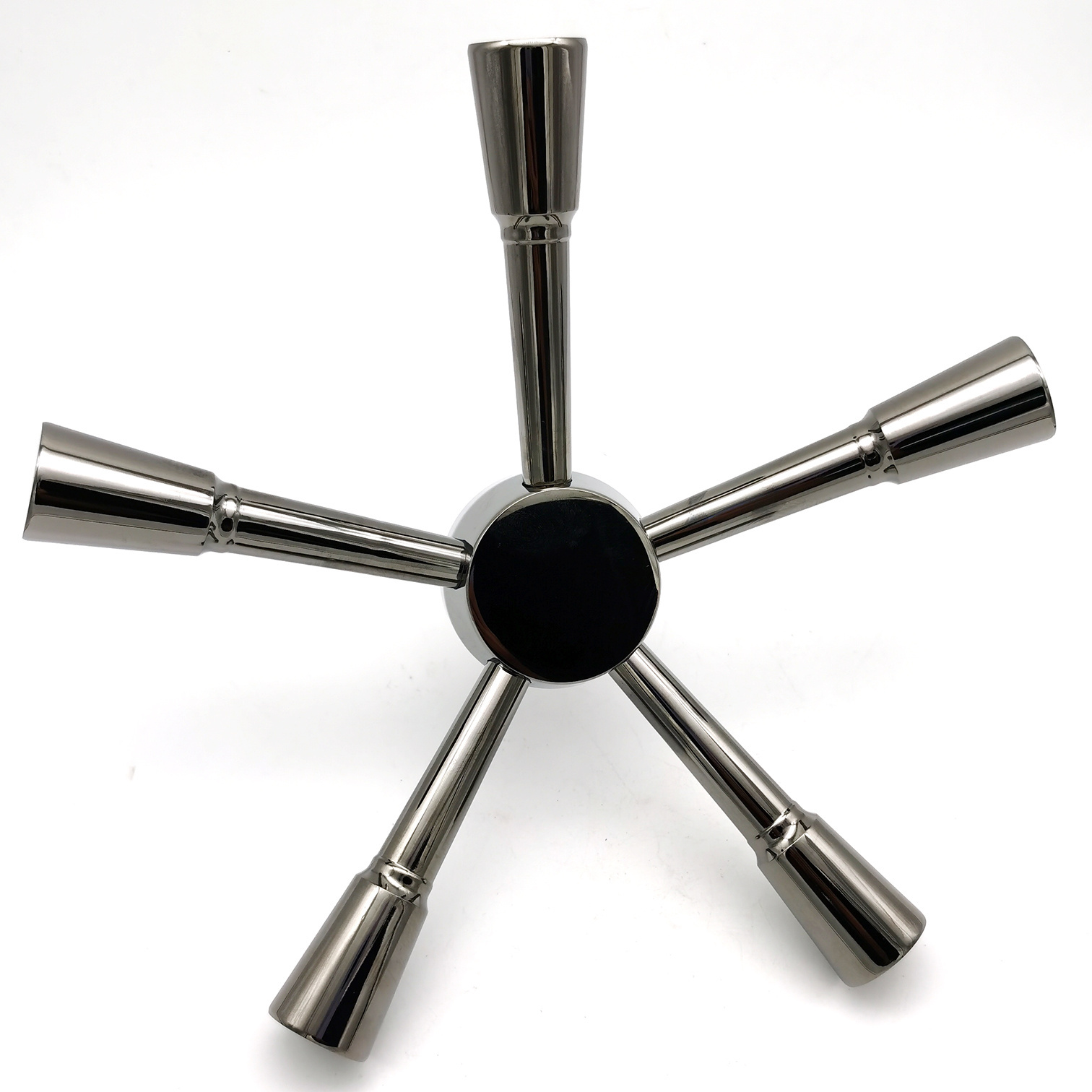 High quality black chrome 5 spoke safe handle for strongroom vault door and fireproof gun safe