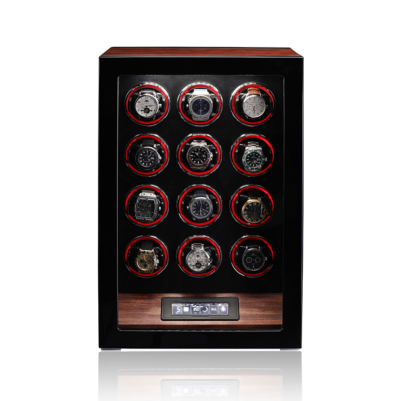 Automatic rotating Handmade Fingerprint 12 luxury watches winder