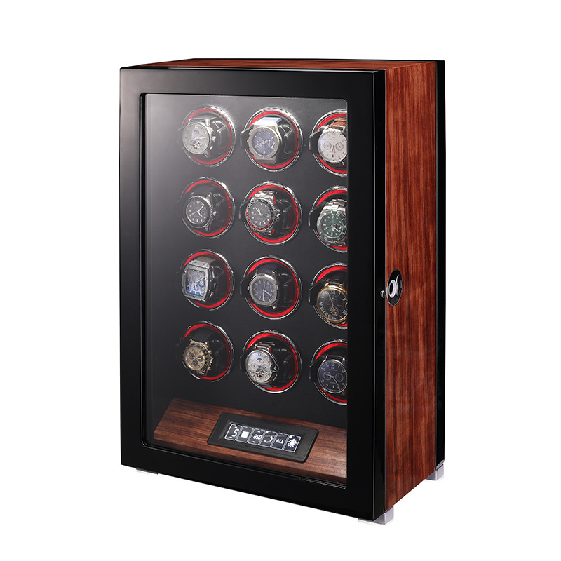 Automatic rotating Handmade Fingerprint 12 luxury watches winder