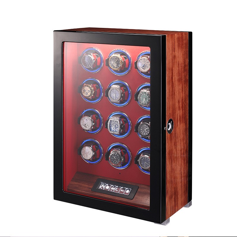 Automatic rotating Handmade Fingerprint 12 luxury watches winder