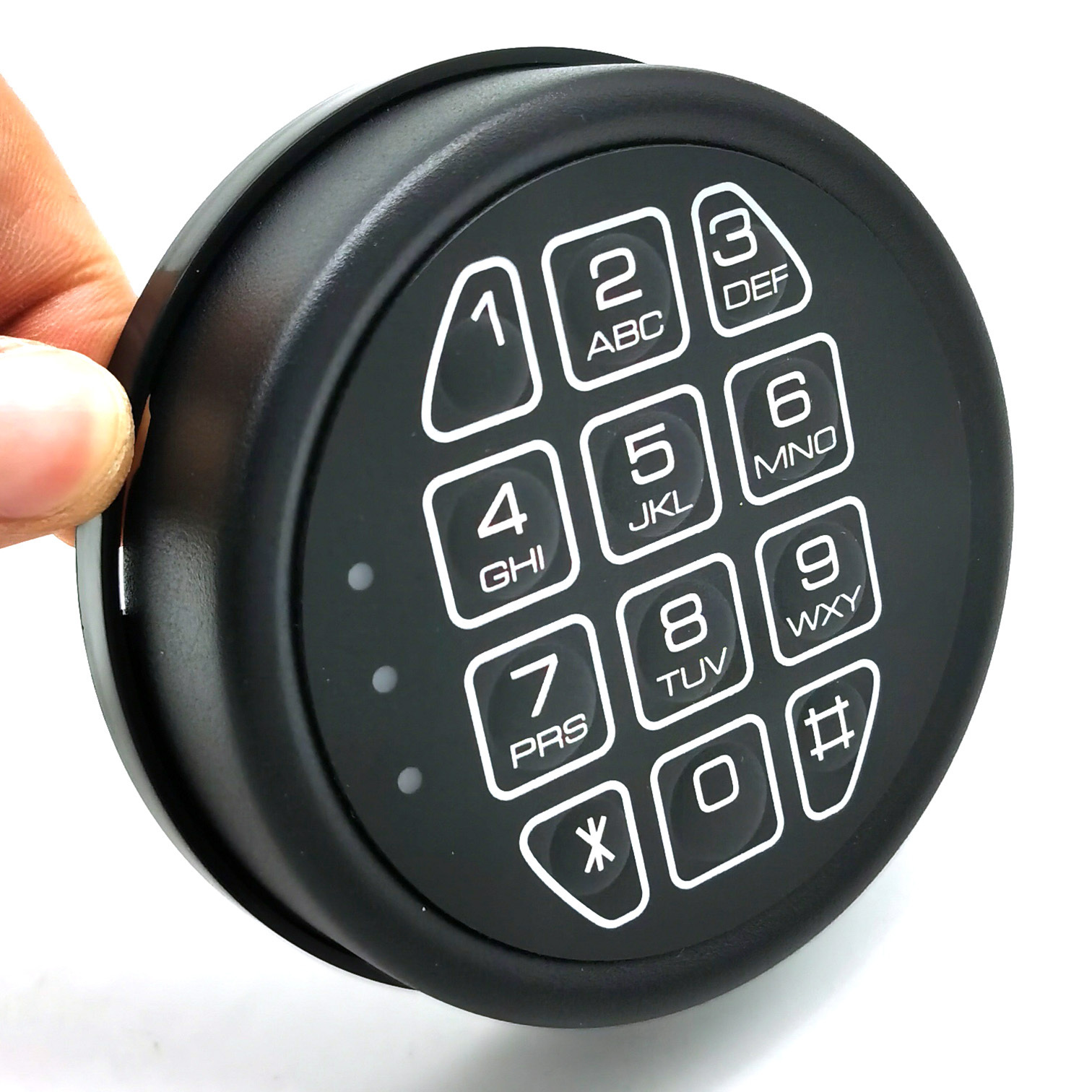 YOSEC electronic round black keypad gun safe lock with solenoid swingbolt