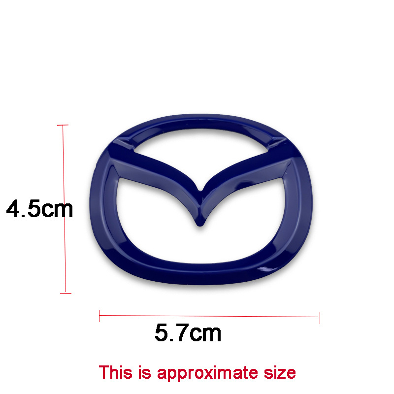 For Mazda Steering Wheel Emblem Cover Logo Sticker Car Accessories for Mazda 3 5 6 8 CX3 CX4 CX5 CX7 CX8 CX9 MX2 MX3 MX5 Silver