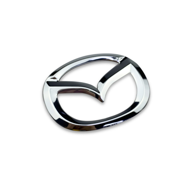 For Mazda Steering Wheel Emblem Cover Logo Sticker Car Accessories for Mazda 3 5 6 8 CX3 CX4 CX5 CX7 CX8 CX9 MX2 MX3 MX5 Silver