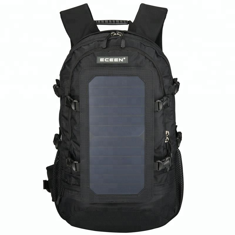 35L- 55L Nylon Waterproof Sun Power Daypack, 6.5W Hiking Solar Power Backpack