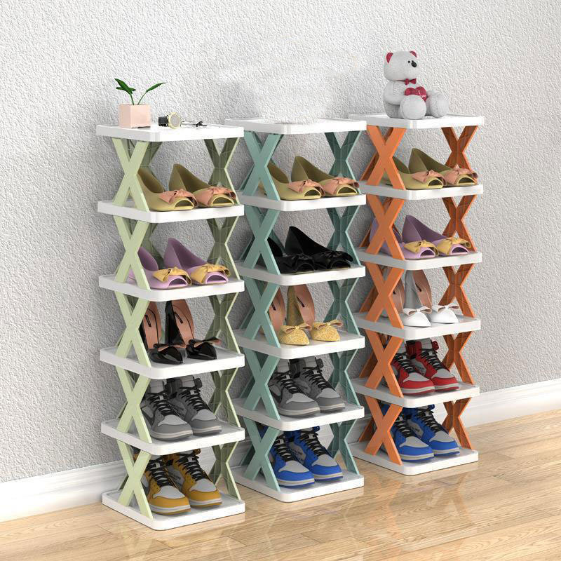 2024 Space Saver Shoe Storage Folding Adjustable Shoe Slots Organizer Double Deck Shoe Rack Holder For Closet Organization