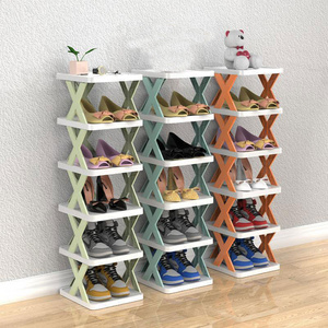 2024 Space Saver Shoe Storage Folding Adjustable Shoe Slots Organizer Double Deck Shoe Rack Holder For Closet Organization