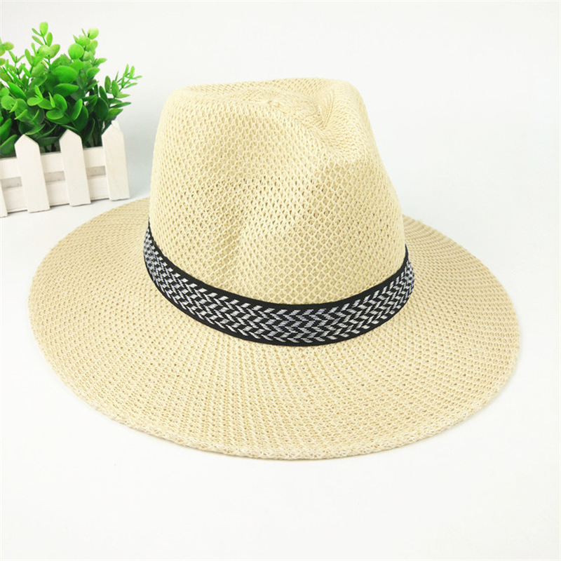 Middle Aged And Old People Summer Mens Straw Hat Wide Brim Straw Hats Oversized Bucket Straw Hat