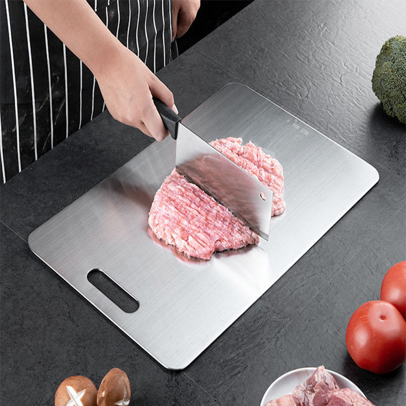 Household 304 stainless steel chopping board double sided cutting board multifunctional chopping board