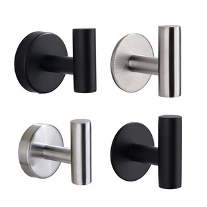 Wholesale Wall-mounted Bathroom Metal Stainless Steel Single Coat and Hat Hook