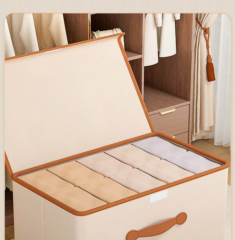 Collapsible Wardrobes Quilt Clothes Organizer Boxes Multifunction Durable Oxford Stackable Foldable Storage Box With Lid