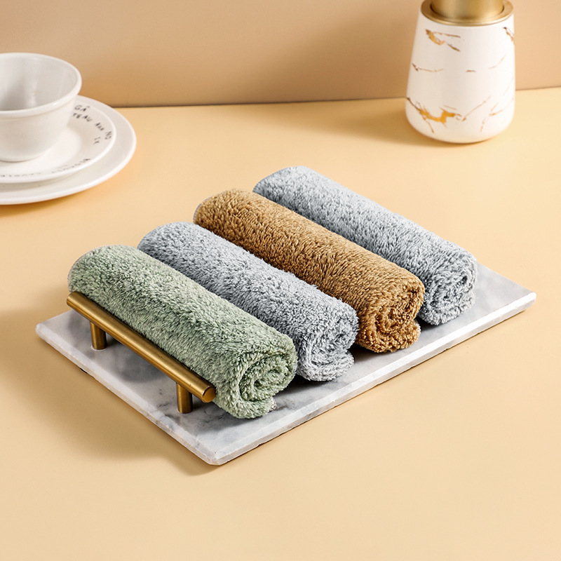 2023 Bamboo Charcoal Dishtowel Bamboo Fiber Dishcloth  Factory Supply  Microfiber Dish Towels For Kitchen