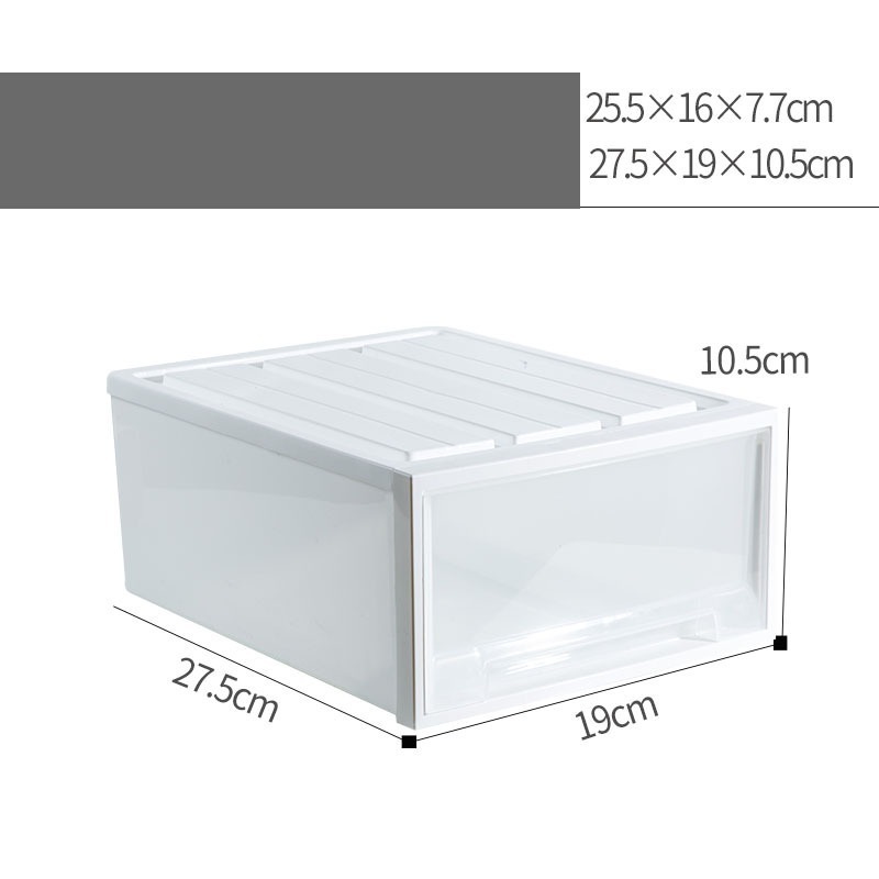 Custom Plastic Stackable Cabinet Underwear Clothing Drawer Organizer Clear Sundries Clothes Storage Box with Sliding Drawer