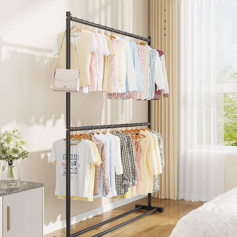 Household Simple Clothes Hanger Rack Drying Clothes Floor Folding Clothes Hanger