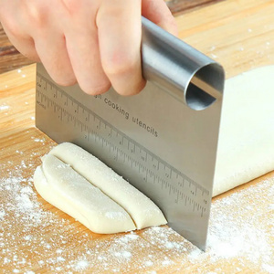 Wholesale Multifunction Baking Pastry Stainless Steel Spatulas Pizza Pastry Cutter Dough Chopper