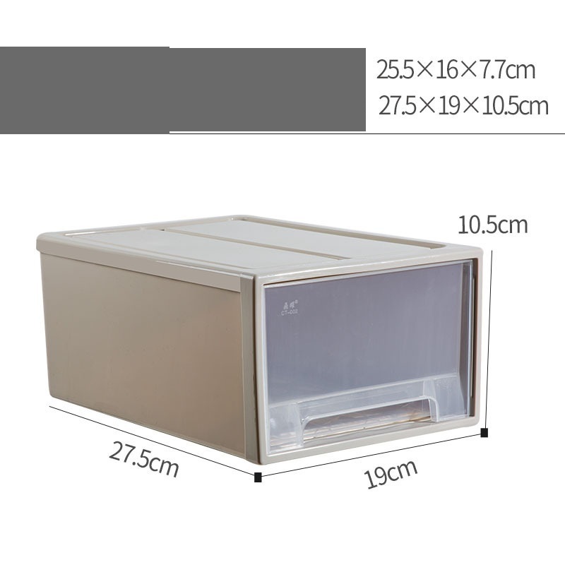 Custom Plastic Stackable Cabinet Underwear Clothing Drawer Organizer Clear Sundries Clothes Storage Box with Sliding Drawer