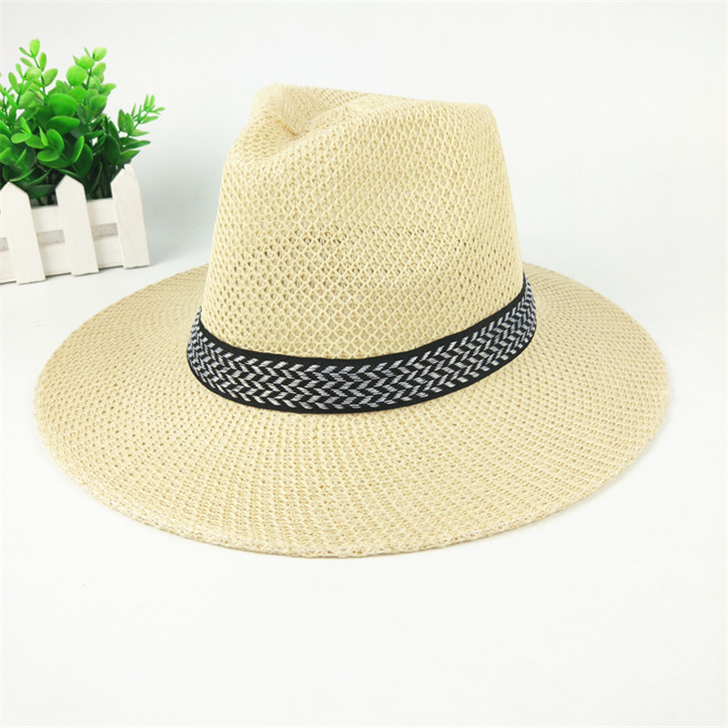 Middle Aged And Old People Summer Mens Straw Hat Wide Brim Straw Hats Oversized Bucket Straw Hat