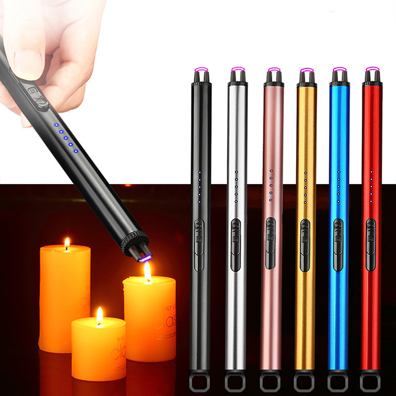 New Arrival Pulse Aromatherapy Candle Gas Stove Igniter Custom Logo Long Handle Cigarette Lighter