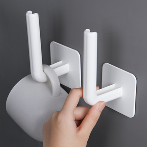 Kitchen Paper Towel Hanger Lid Storage Rackpunch-Free Wall Hook Plastic Wrap Storage Rack