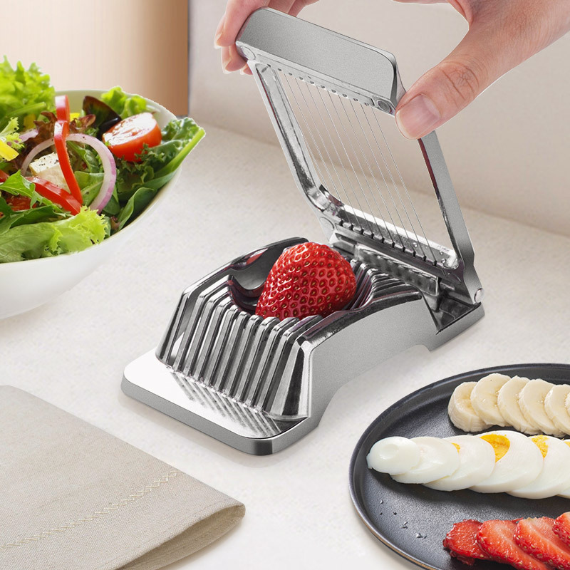 Aluminium Stainless Steel Wire Egg Slicer for boiled egg cutter Dishwasher Safe for Strawberry Soft Fruit Slicer