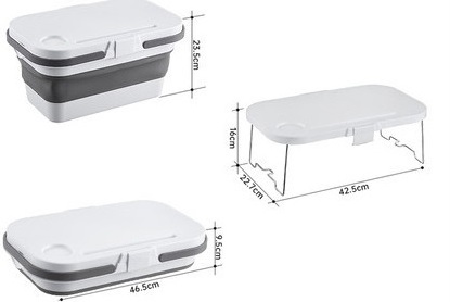 Multi-Function Lid Food Tray Table Wholesale Cheap Outdoor Folding Plastic Collapsible Picnic folding Baskets with Lid