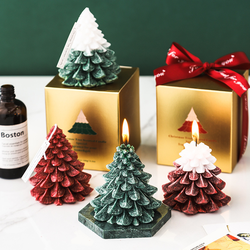 FASHION Wholesale creative romantic handmade Christmas tree holiday decoration Scented candles