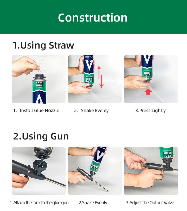 Self-expanding Polyurethane Foam Liquid Polyurethane Fixing Foam