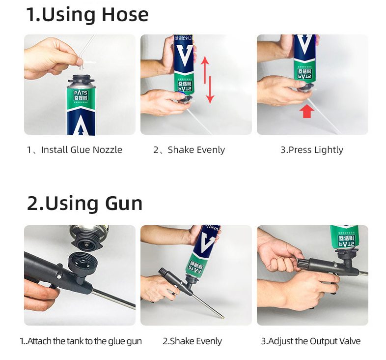 Tock Available  750ml All Season Expanding Polyurethane PU Foam Spray pistol glue