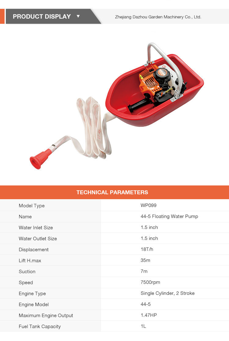1.47HP 2 stroke 44-5 diesel floating float fire fighting firefighting ...