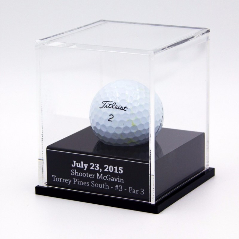 Factory customized  clear acrylic golf ball display box case stand