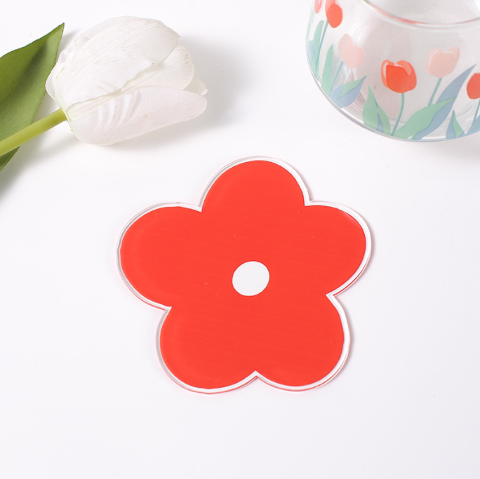 OEM and OEM Printable Flower Shaped Acrylic Drink Bear Coasters Table Mats and Placemats