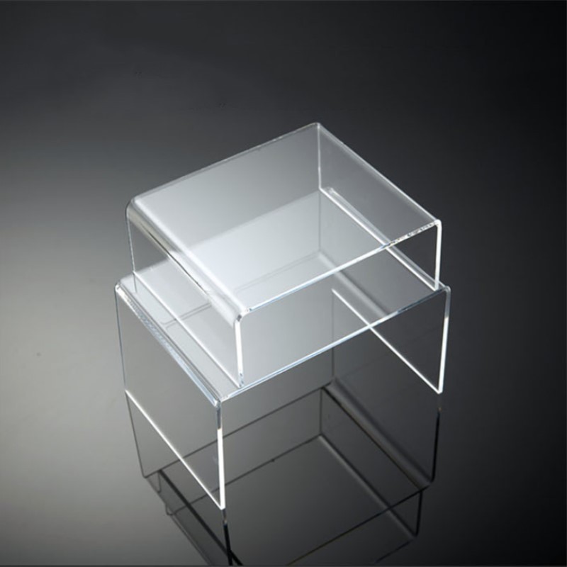 3 Tier High Transparent Acrylic U Shape Display Stand for gifts, shoes, bags  Acrylic Riser Stand