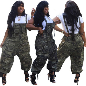 New Arrivals Summer Loose Fashion Jumpsuits For Camouflage Pocket Jumpsuit Women 2023