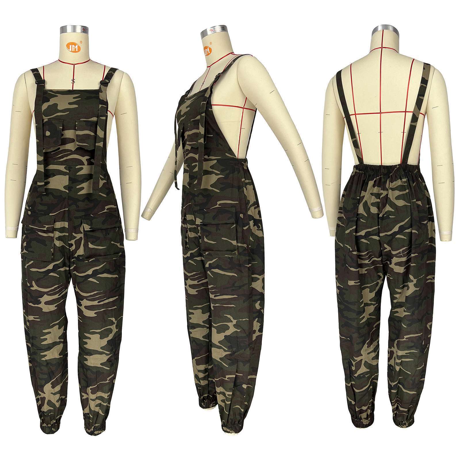 New Arrivals Summer Loose Fashion Jumpsuits For Camouflage Pocket Jumpsuit Women 2023