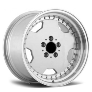 High quality Deep dish Staggered 17 inch Deep Lip Aftermarket Sliver Machined Alloy Wheel Car rims