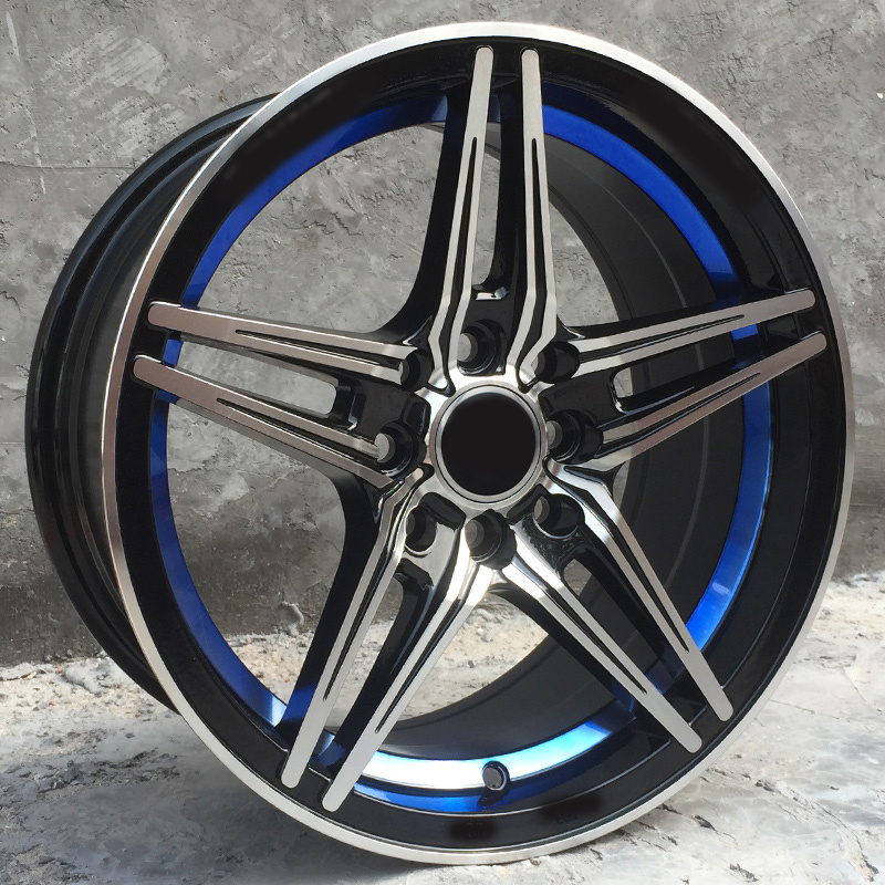 Blue Led Headlight Car Rims Star Shape 15 Inch 5x100 5x114.3 PCD VIA JWL Car Wheels