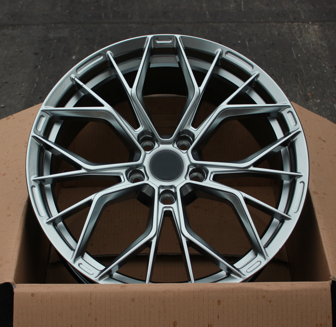 RTS High Quality Car Rims 18 19 inch 5X114.3 5X112 Muti-Spoke Gloss Black Hyper Black Alloy Passenger Car Wheels